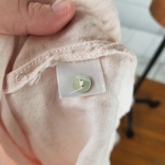 St. Tropez Pink Sleeveless Dress 100% linen Small - Picture 5 of 5